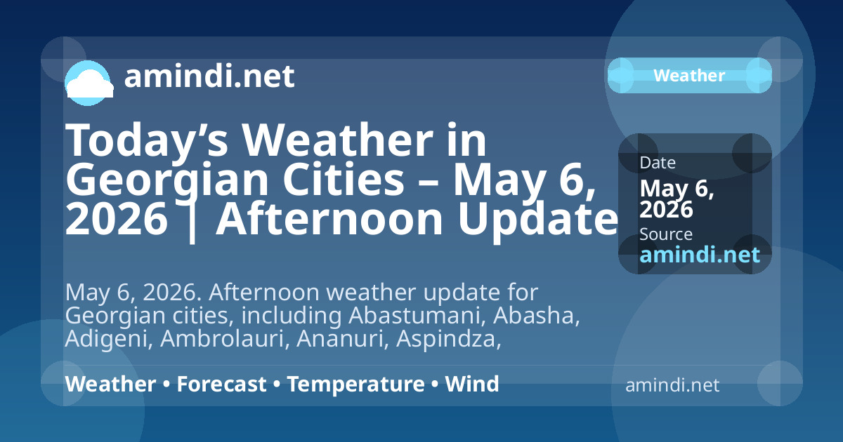 Today’s Weather in Georgian Cities – May 6, 2026 | Morning Update