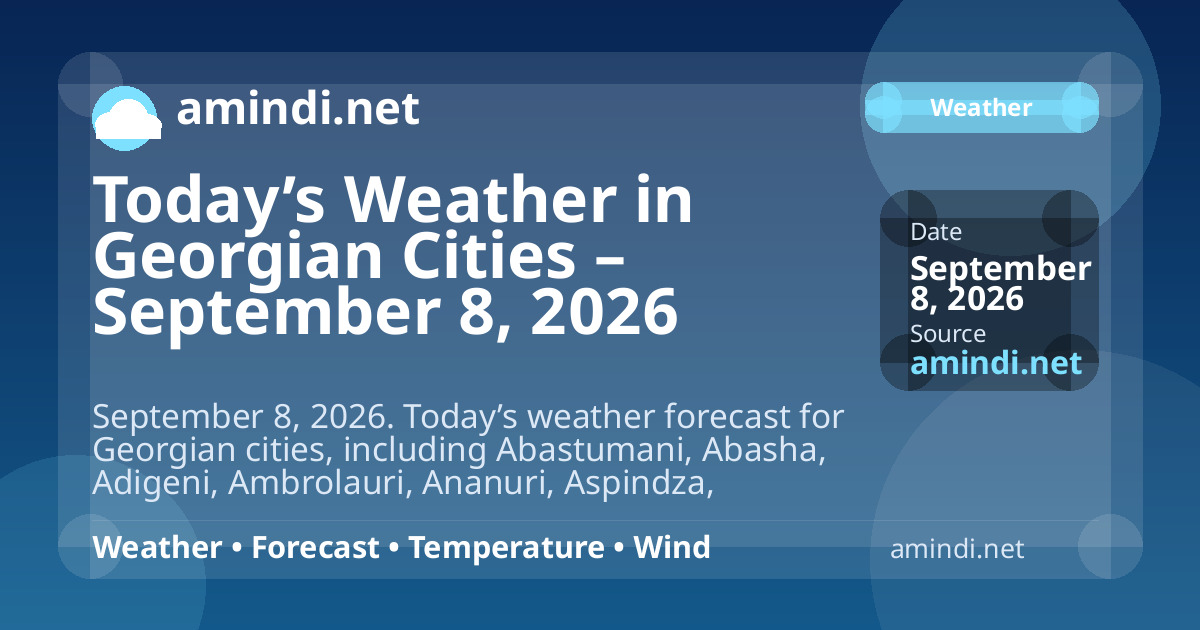 Today’s Weather in Georgian Cities – September 8, 2026