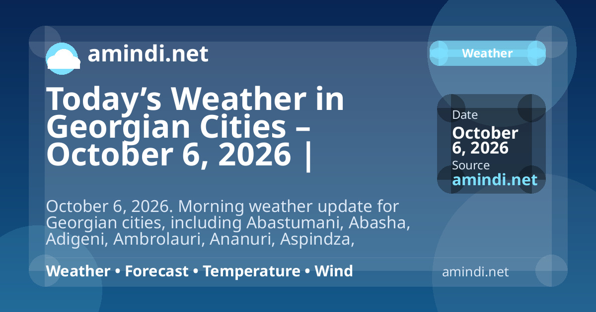 Today’s Weather in Georgian Cities – October 6, 2026 | Morning Update