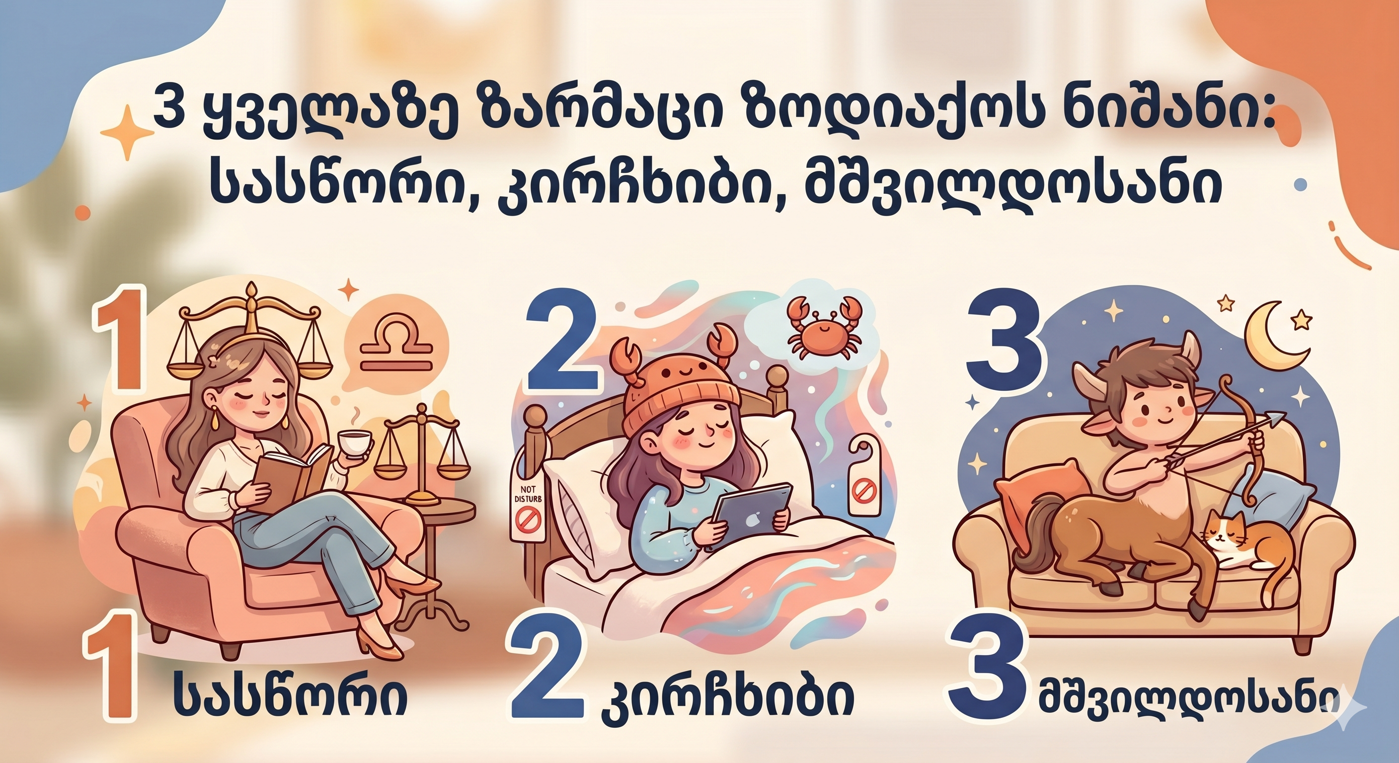 3 ყველაზე ზარმაცი ზოდიაქოს ნიშანი